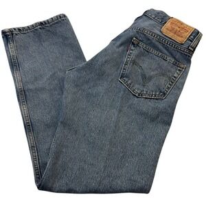Levi's 505‎ Relaxed Fit Straight Leg Denim Blue Jeans Mens Size 32 x 32 MJ2